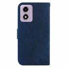 For Motorola Moto G04s / Moto E14 Little Tiger Embossed Leather Phone Case(Dark Blue) - 3