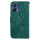 For Motorola Moto G85 Little Tiger Embossed Leather Phone Case(Green) - 3