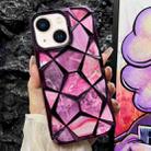For iPhone 14 Plus Water Cube Marble Electroplating TPU Phone Case(Purple) - 1