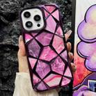 For iPhone 14 Pro Water Cube Marble Electroplating TPU Phone Case(Purple) - 1