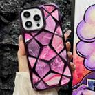 For iPhone 14 Pro Max Water Cube Marble Electroplating TPU Phone Case(Purple) - 1