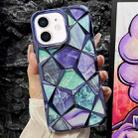 For iPhone 11 Water Cube Marble Electroplating TPU Phone Case(Blue) - 1