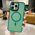 For iPhone 14 Pro Imitation Metal Frosted Skin Feel Acrylic MagSafe Phone Case(Green) - 1