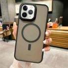 For iPhone 11 Pro Imitation Metal Frosted Skin Feel Acrylic MagSafe Phone Case(Black) - 1