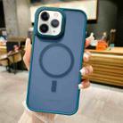 For iPhone 11 Pro Imitation Metal Frosted Skin Feel Acrylic MagSafe Phone Case(Royal Blue) - 1
