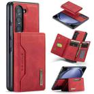 For Samsung Galaxy Z Fold5 DG.MING M2 Series 3-Fold Multi Card Bag + Magnetic Phone Case(Red) - 1