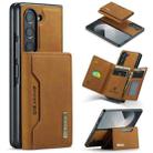 For Samsung Galaxy Z Fold6 DG.MING M2 Series 3-Fold Multi Card Bag + Magnetic Phone Case(Brown) - 1