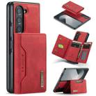 For Samsung Galaxy Z Fold6 DG.MING M2 Series 3-Fold Multi Card Bag + Magnetic Phone Case(Red) - 1