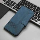 For iPhone 16 Cubic Skin Feel Flip Leather Phone Case(Blue) - 2