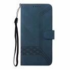 For iPhone 16 Cubic Skin Feel Flip Leather Phone Case(Blue) - 3