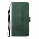 For iPhone 16 Cubic Skin Feel Flip Leather Phone Case(Green) - 3