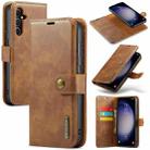 For Samsung Galaxy S23 FE 5G DG.MING Crazy Horse Texture Detachable Magnetic Leather Case(Brown) - 1