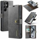 For Samsung Galaxy S24 Ultra 5G DG.MING Crazy Horse Texture Detachable Magnetic Leather Case(Grey) - 1