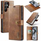 For Samsung Galaxy S24 Ultra 5G DG.MING Crazy Horse Texture Detachable Magnetic Leather Case(Brown) - 1