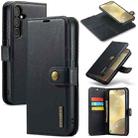 For Samsung Galaxy S24+ 5G DG.MING Crazy Horse Texture Detachable Magnetic Leather Case(Black) - 1