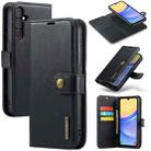For Samsung Galaxy A15 5G / A15 4G DG.MING Crazy Horse Texture Detachable Magnetic Leather Case(Black) - 1