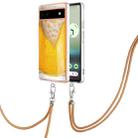 For Google Pixel 6a Electroplating Dual-side IMD Phone Case with Lanyard(Draft Beer) - 1