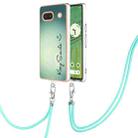 For Google Pixel 7a Electroplating Dual-side IMD Phone Case with Lanyard(Smile) - 1