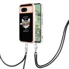 For Google Pixel 8a Electroplating Dual-side IMD Phone Case with Lanyard(Natural Growth) - 1