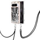 For Google Pixel 8 Pro Electroplating Dual-side IMD Phone Case with Lanyard(Totem Elephant) - 1