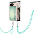 For Google Pixel 8 Electroplating Dual-side IMD Phone Case with Lanyard(Smile) - 1