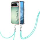 For Google Pixel 9 Electroplating Dual-side IMD Phone Case with Lanyard(Smile) - 1