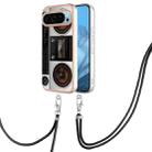 For Google Pixel 9 Electroplating Dual-side IMD Phone Case with Lanyard(Retro Radio) - 1