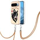 For Google Pixel 9 Electroplating Dual-side IMD Phone Case with Lanyard(Lucky Dog) - 1