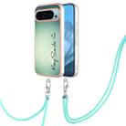 For Google Pixel 9 Pro Electroplating Dual-side IMD Phone Case with Lanyard(Smile) - 1