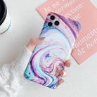 For iPhone 11 Pro Max Frosted Marble Pattern Shockproof TPU Case(Phantom Colored Stone) - 1