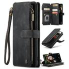 For Samsung Galaxy S23 FE CaseMe C30 Card Slots Zipper Wallet Leather Phone Case(Black) - 1