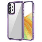 For Samsung Galaxy A33 5G Transparent Acrylic + TPU Shockproof Phone Case(Transparent Purple) - 1