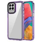 For Samsung Galaxy M33 5G Transparent Acrylic + TPU Shockproof Phone Case(Transparent Purple) - 1