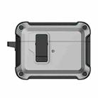 For AirPods Pro 2 TPU + PC Wireless Bluetooth Earphone Protective Case with Switch Lock & Hook(Grey) - 2