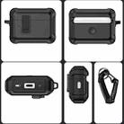 For AirPods Pro 2 TPU + PC Wireless Bluetooth Earphone Protective Case with Switch Lock & Hook(Grey) - 4