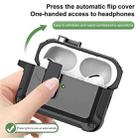 For AirPods Pro 2 TPU + PC Wireless Bluetooth Earphone Protective Case with Switch Lock & Hook(Grey) - 8