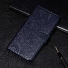 For iPhone 16 Pro Lace Flower Embossing Flip Leather Phone Case(Dark Blue) - 2