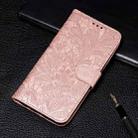 For iPhone 16 Pro Max Lace Flower Embossing Flip Leather Phone Case(Rose Gold) - 2