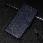 For iPhone 16 Pro Max Lace Flower Embossing Flip Leather Phone Case(Dark Blue) - 2