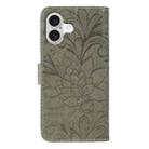 For iPhone 17 Lace Flower Embossing Flip Leather Phone Case(Grey) - 3