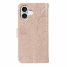 For iPhone 17 Lace Flower Embossing Flip Leather Phone Case(Rose Gold) - 3