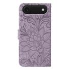 For iPhone 17 Air Lace Flower Embossing Flip Leather Phone Case(Purple) - 3