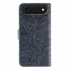 For iPhone 17 Air Lace Flower Embossing Flip Leather Phone Case(Dark Blue) - 3