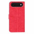For iPhone 17 Air Lace Flower Embossing Flip Leather Phone Case(Red) - 3