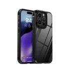 For iPhone 15 Pro Max iPAKY MG Series Transparent PC+TPU Phone Case(Black) - 1