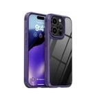 For iPhone 15 Pro Max iPAKY MG Series Transparent PC+TPU Phone Case(Purple) - 1