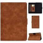 For Kindle Fire HD8 2016 / 2017 Cowhide Texture Horizontal Flip Leather Case with Holder & Card Slots & Sleep / Wake-up Function(Brown) - 1