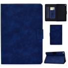 For Kindle Fire HD8 2016 / 2017 Cowhide Texture Horizontal Flip Leather Case with Holder & Card Slots & Sleep / Wake-up Function(Blue) - 1