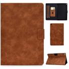 For Kindle Fire HD10 2015 / 2017 Cowhide Texture Horizontal Flip Leather Case with Holder & Card Slots(Brown) - 1