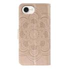 For iPhone 16e Sun Mandala Embossing Leather Phone Case(Rose Gold) - 3